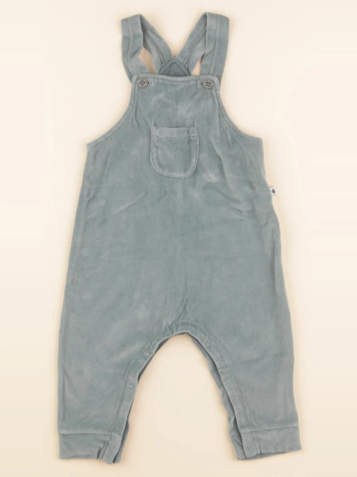 Petit Bateau - salopette vert - 12 mois