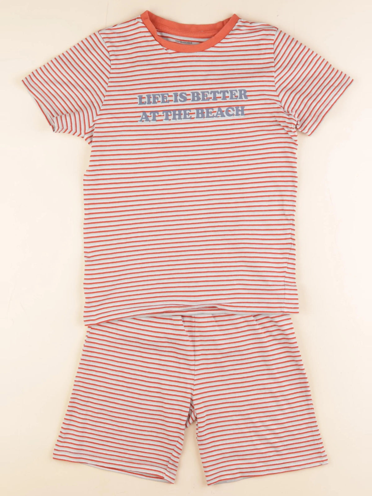 Vertbaudet - pyjama coton orange - 10 ans