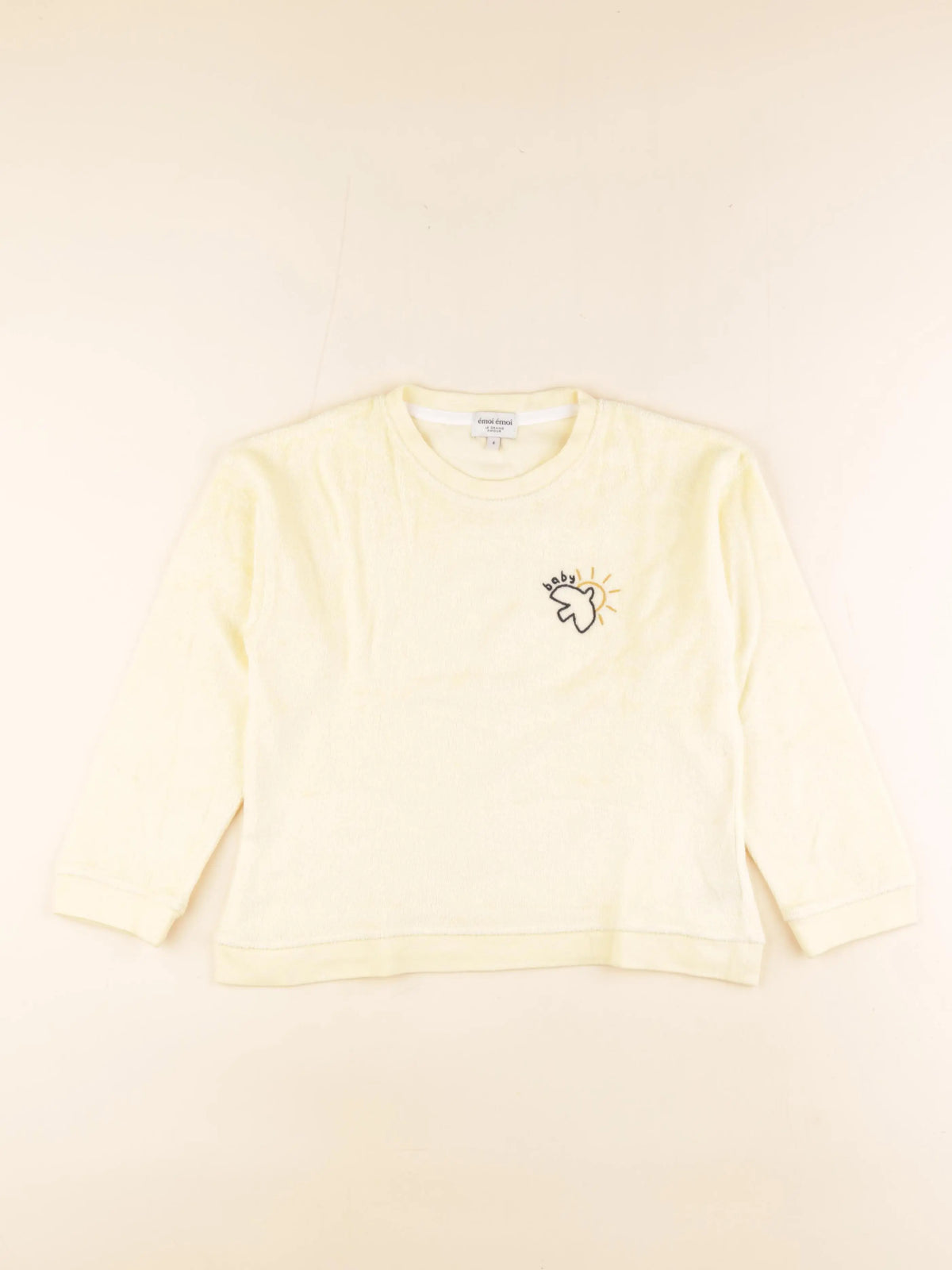 Emoi emoi - sweat jaune - 6 ans