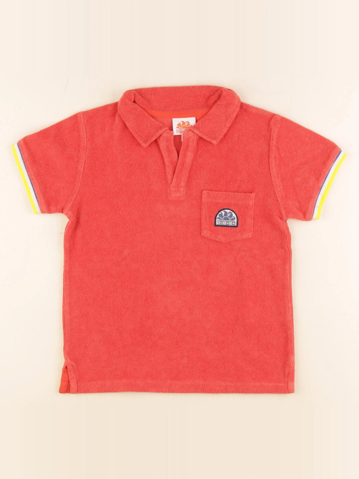 Bonton - polo rouge - 8 ans