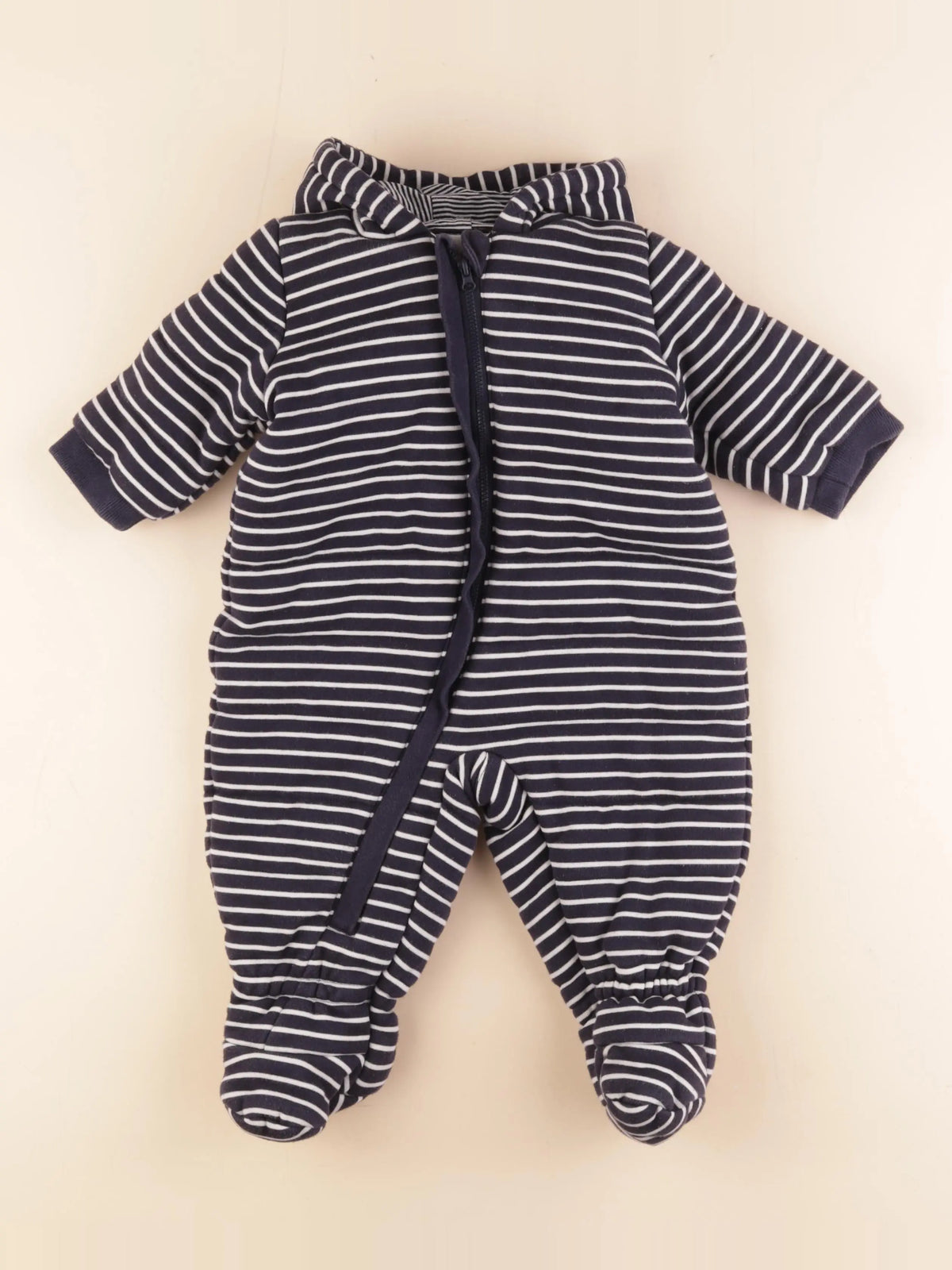 Petit Bateau - combi-pilote bleu - 12 mois
