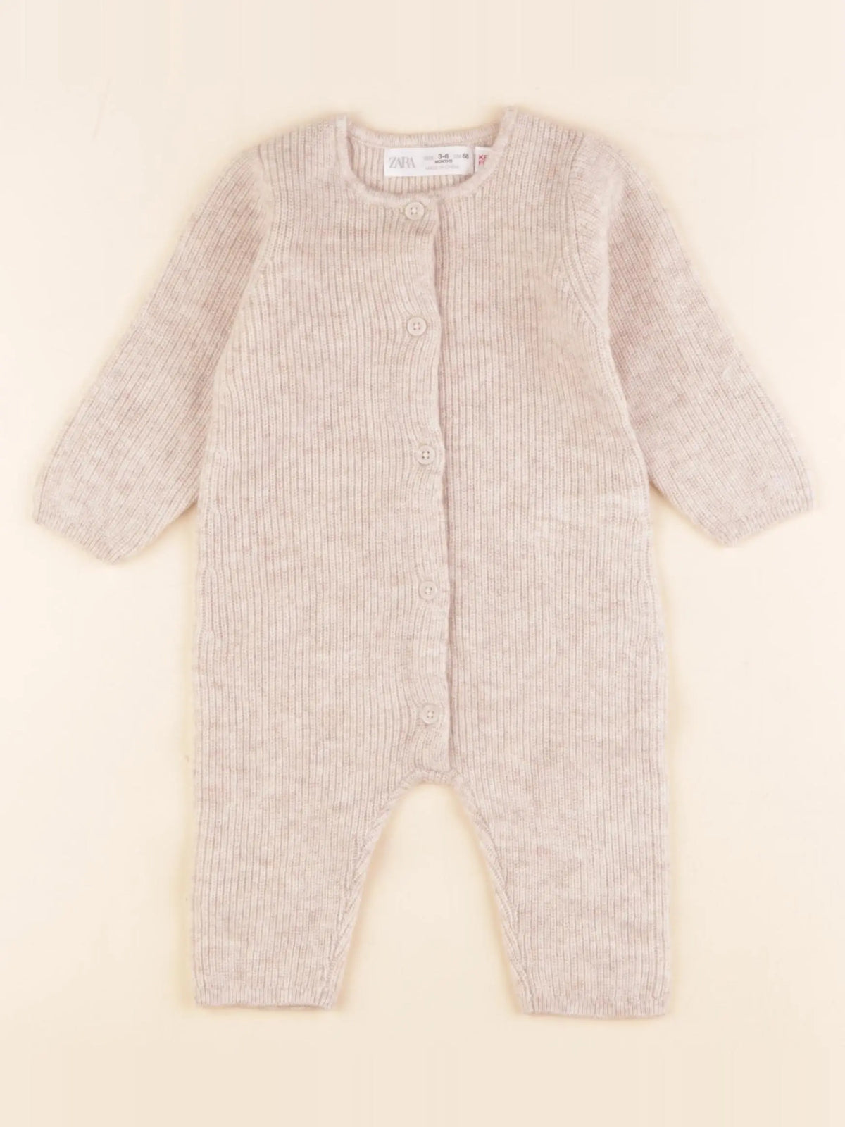 Zara - combinaison beige - 3/6 mois