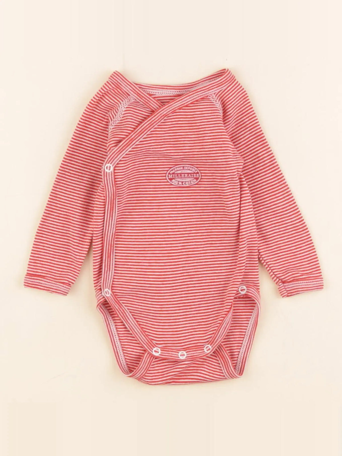 Petit Bateau - body rouge - 3 mois