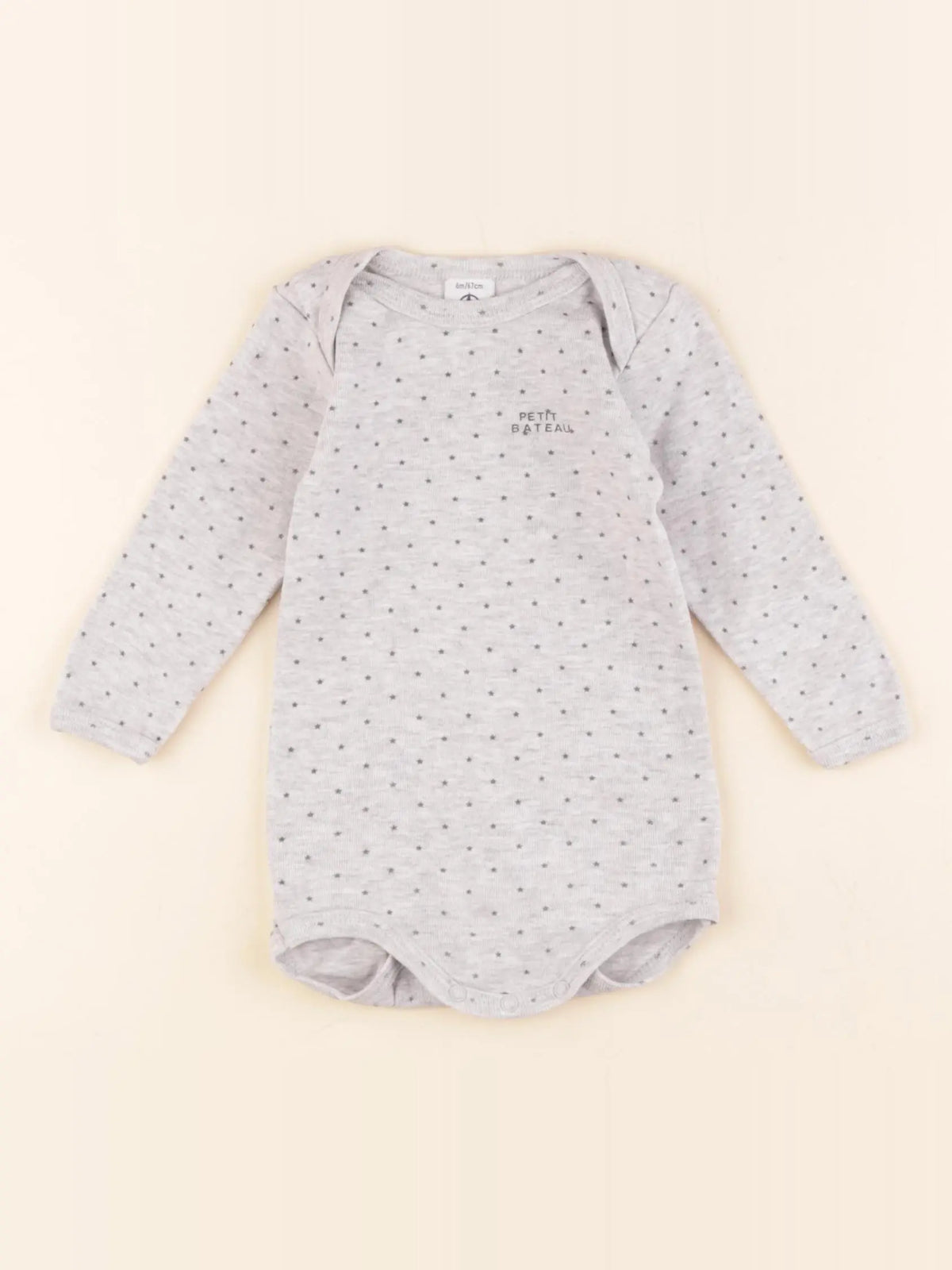 Petit Bateau - body gris - 3 mois