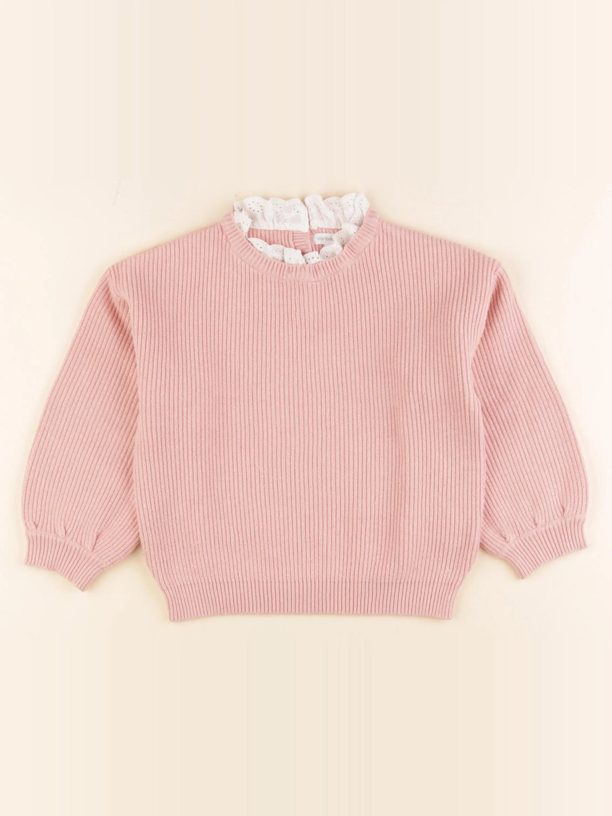 Vertbaudet - pull rose - 6 ans
