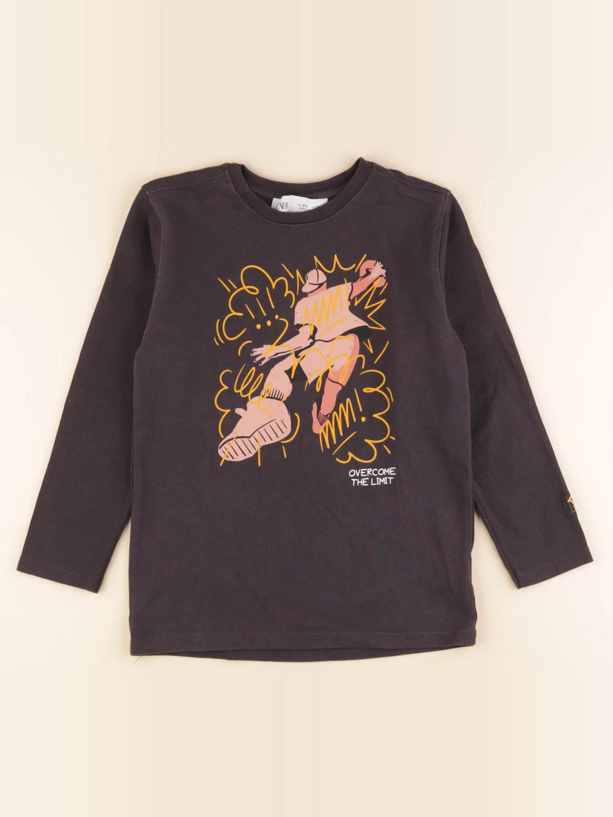 Zara - tee-shirt gris - 8/9 ans