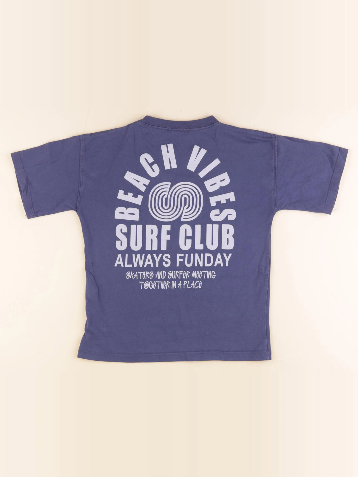 Zara - tee-shirt imprimé au dos bleu - 8/9 ans