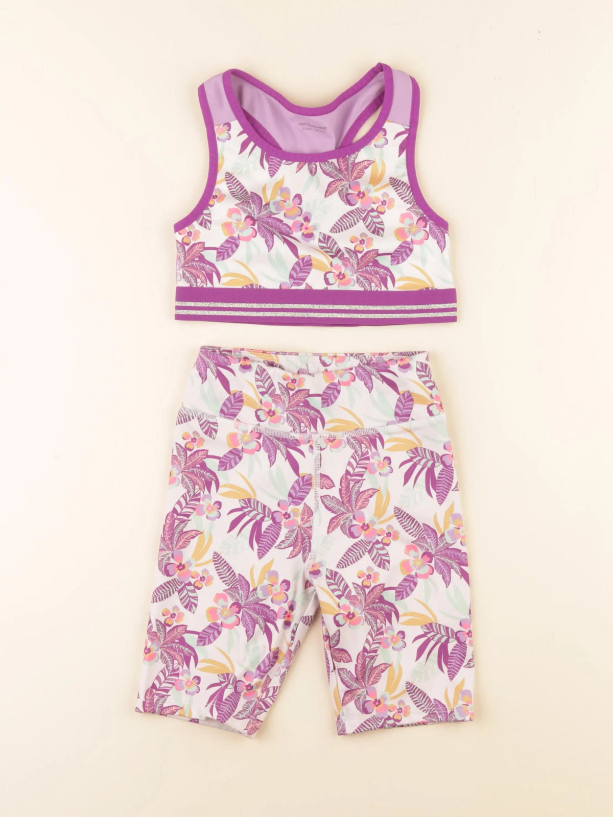 Vertbaudet - ensemble violet - 6 ans