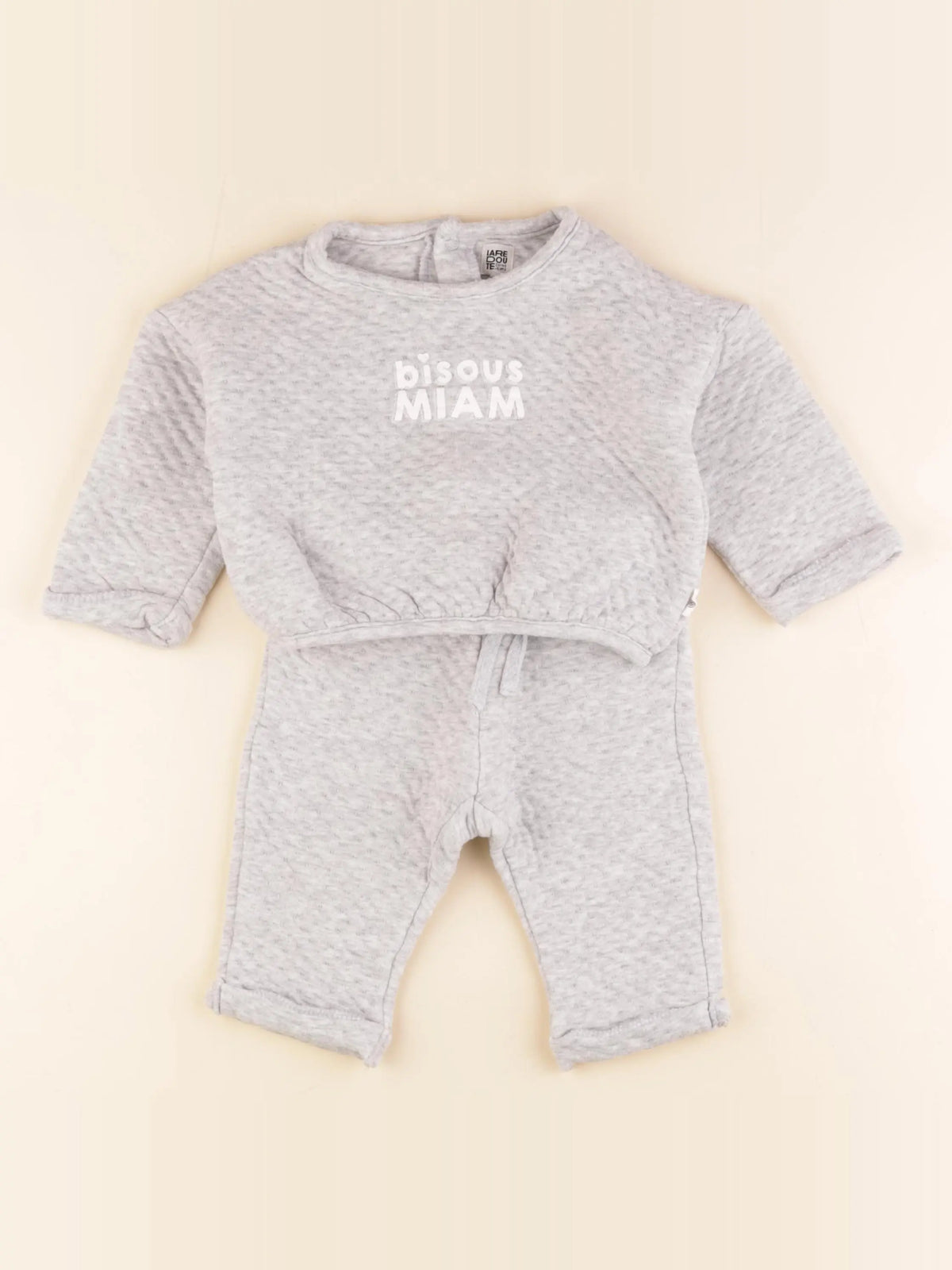 La Redoute - ensemble gris - 12 mois