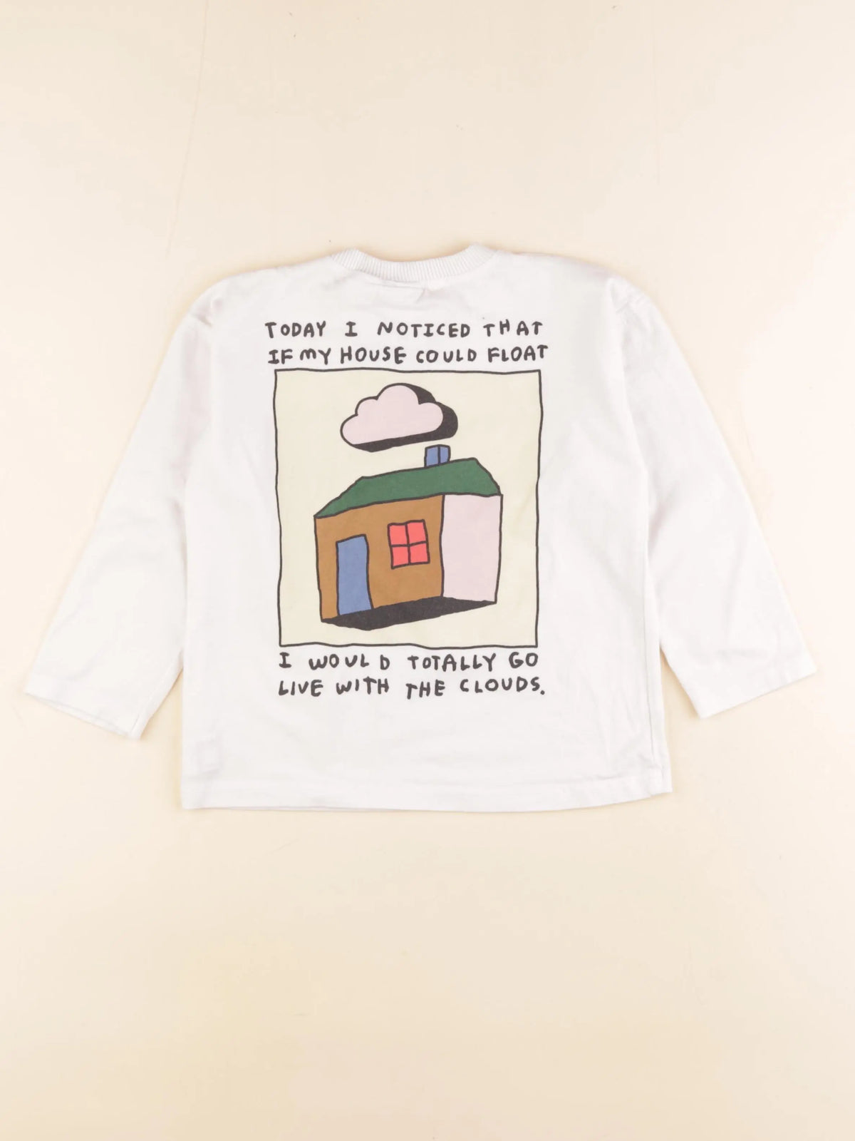 Zara - tee-shirt imprimé au dos blanc - 4 ans