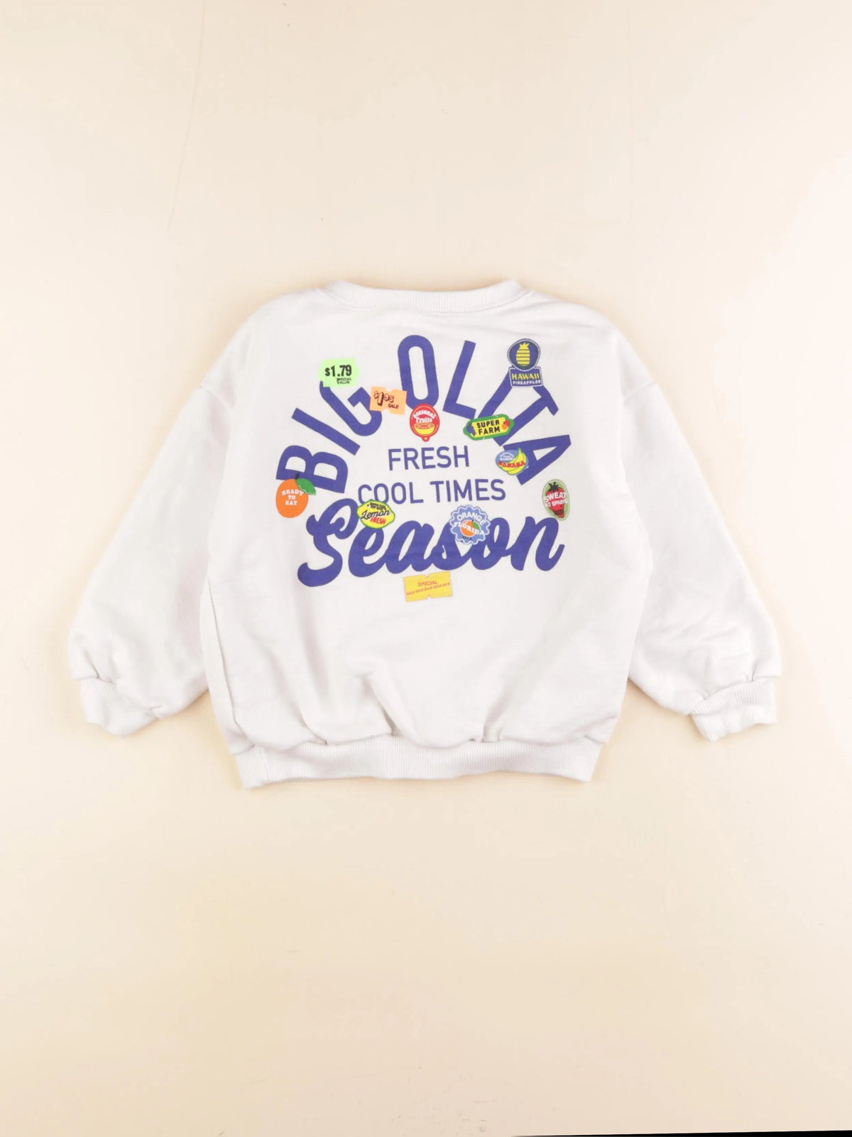 Zara - sweat imprimé au dos blanc - 4 ans
