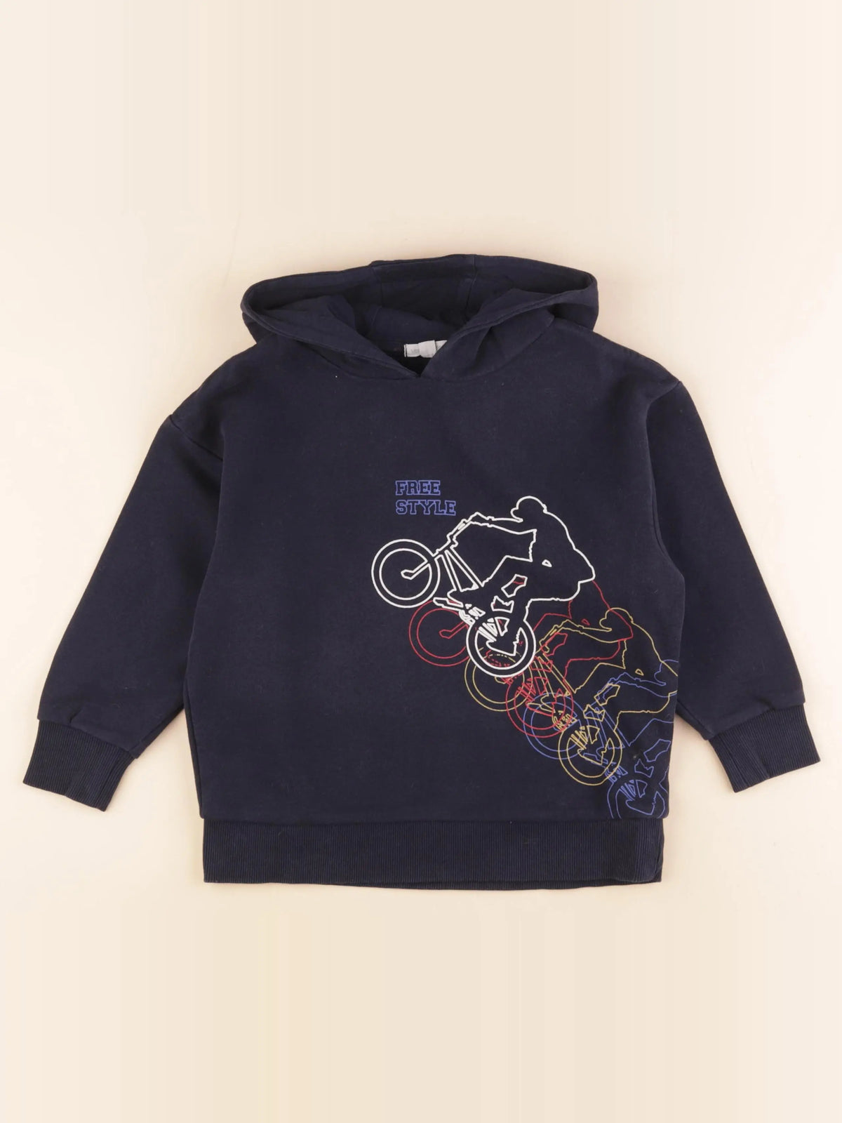 Vertbaudet - sweat bleu - 6 ans