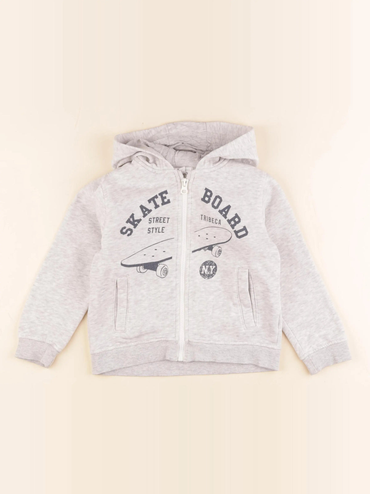 Vertbaudet - sweat gris - 5 ans