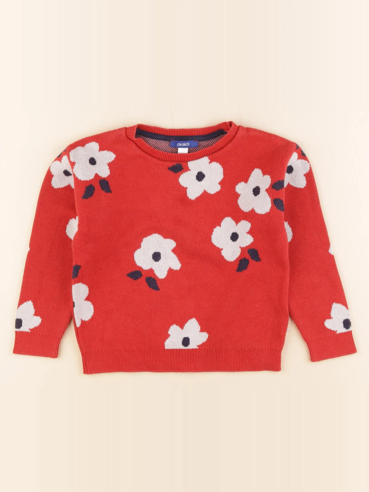 Okaidi - pull rouge - 5 ans