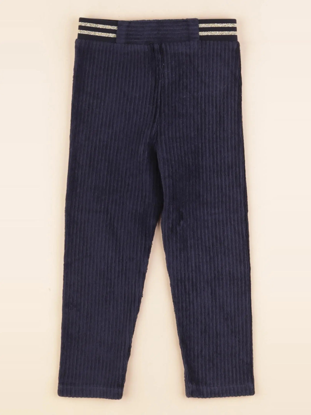 Vertbaudet - pantalon bleu, or - 3 ans