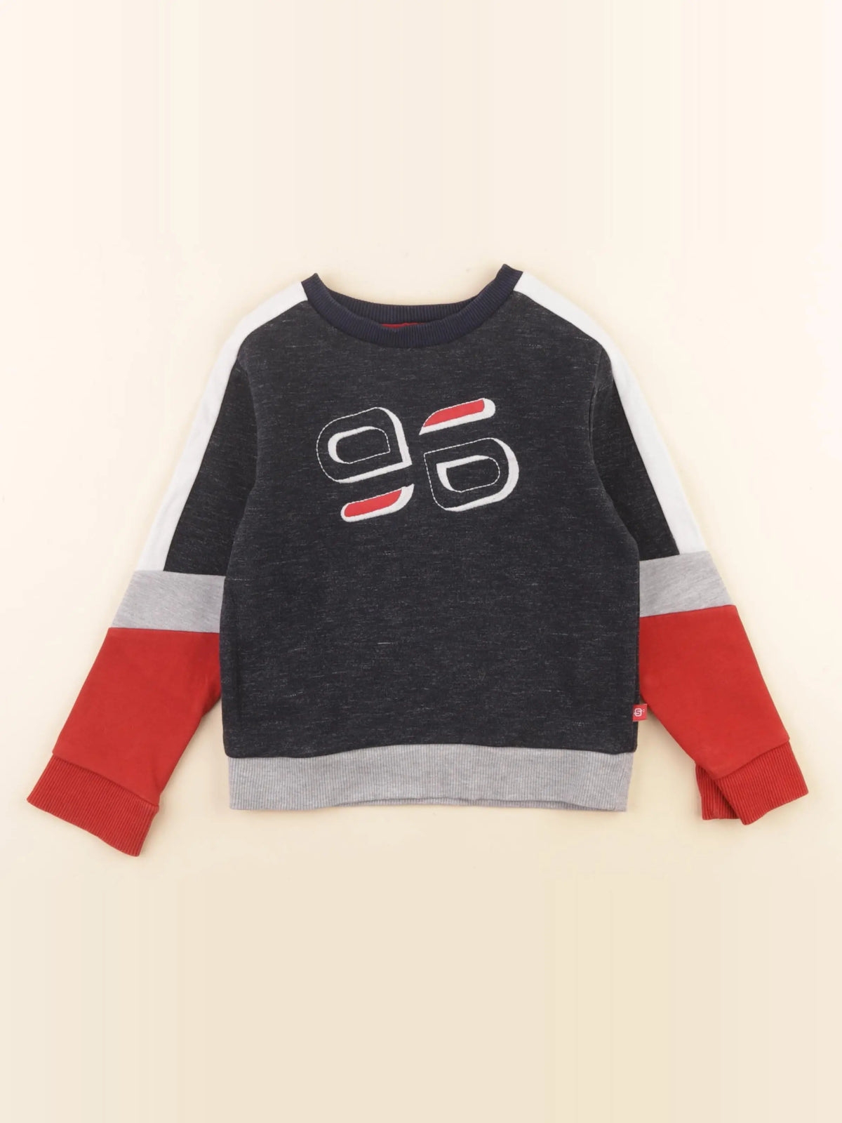 Okaidi - sweat bleu, rouge - 4 ans
