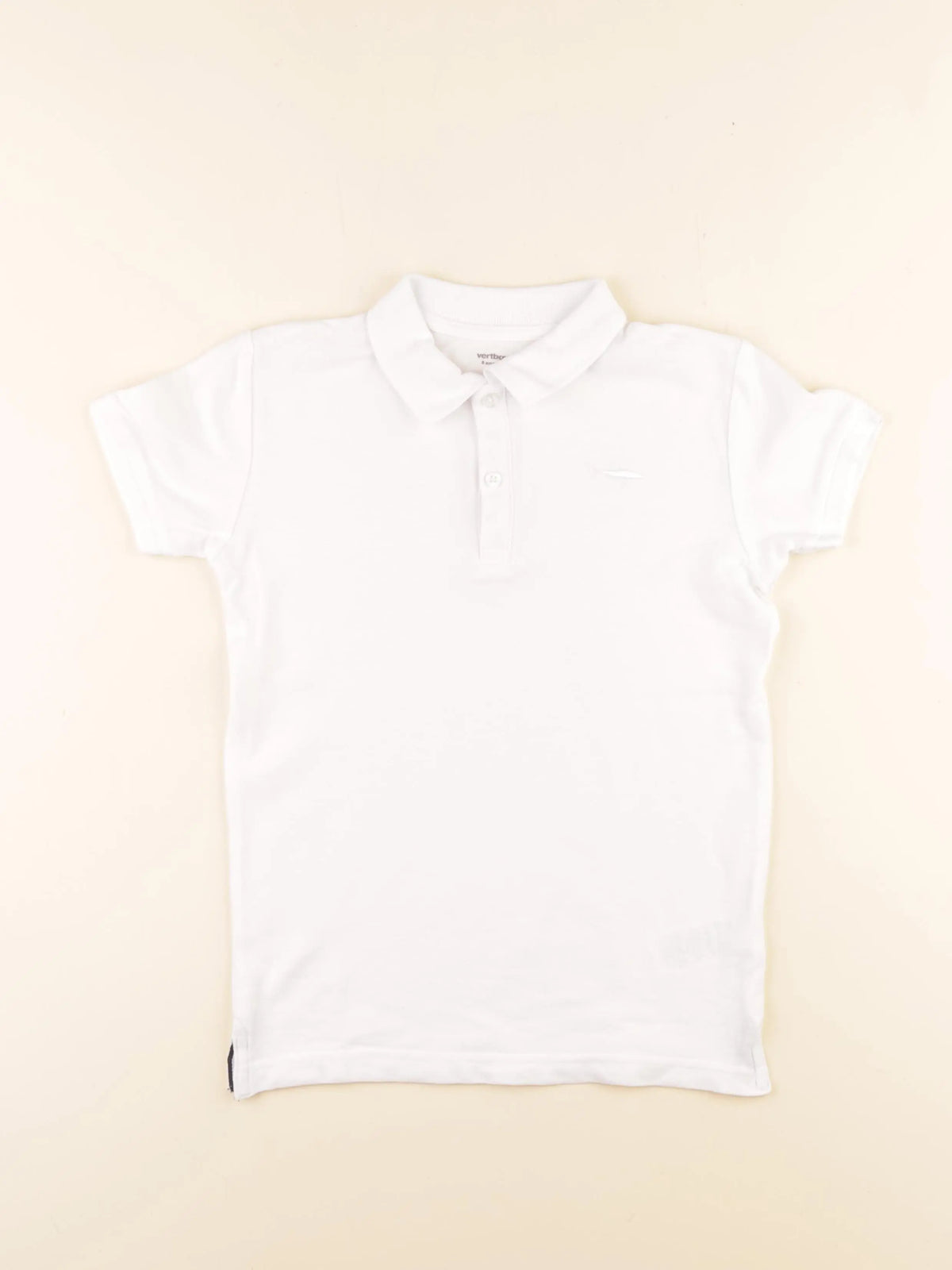 Vertbaudet - polo blanc - 8 ans