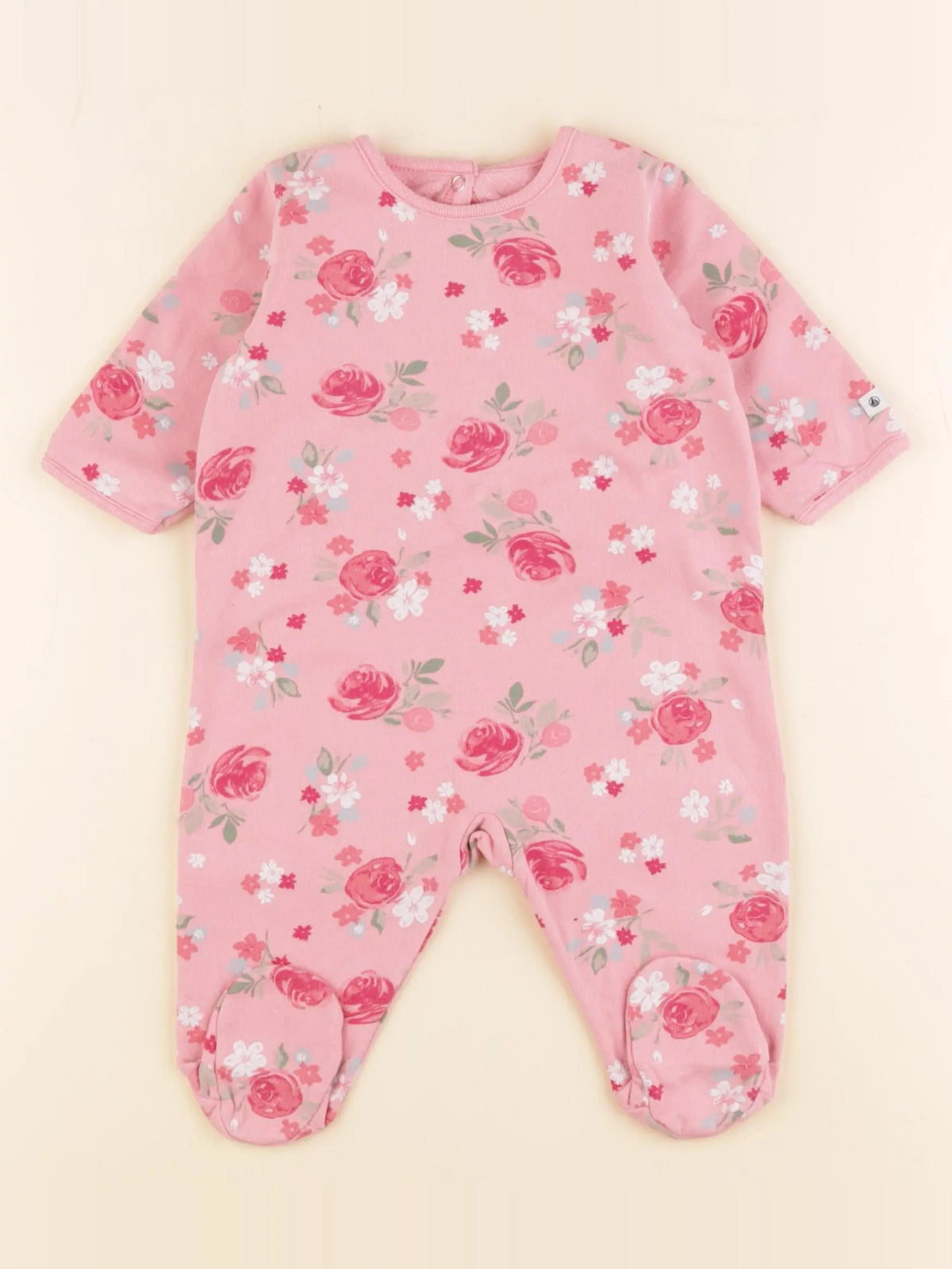 Petit Bateau - pyjama coton rose - 3 mois