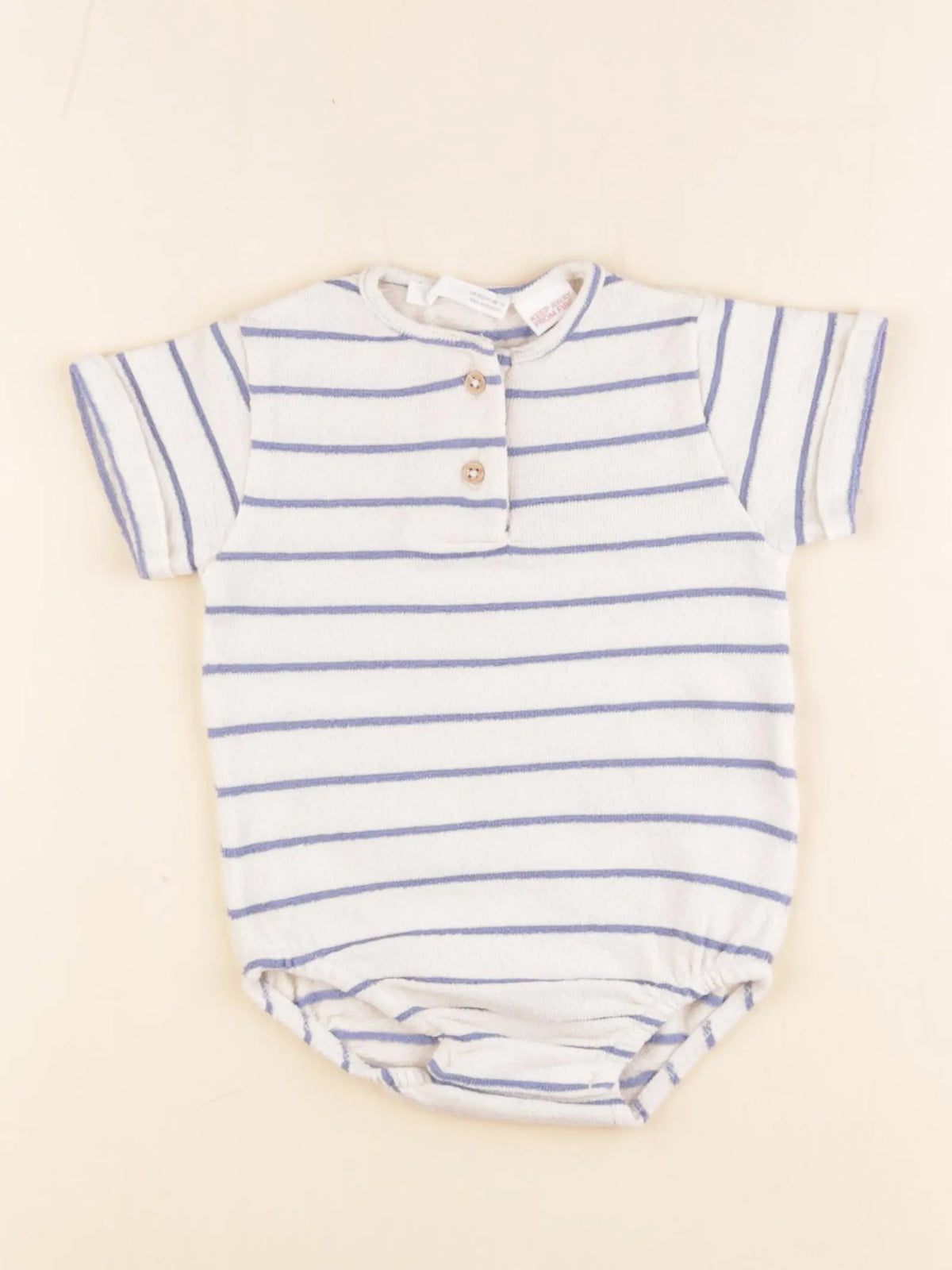 Zara - combinaison bleu, beige - 3/4 mois