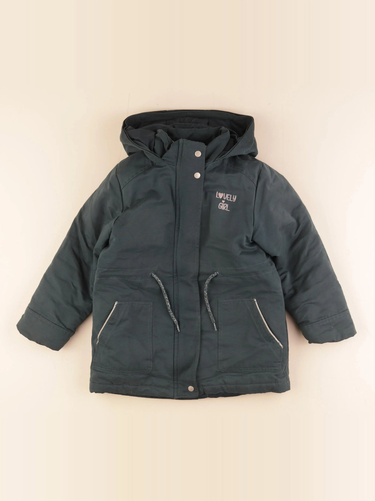 Vertbaudet - manteau doublure amovible vert - 6 ans