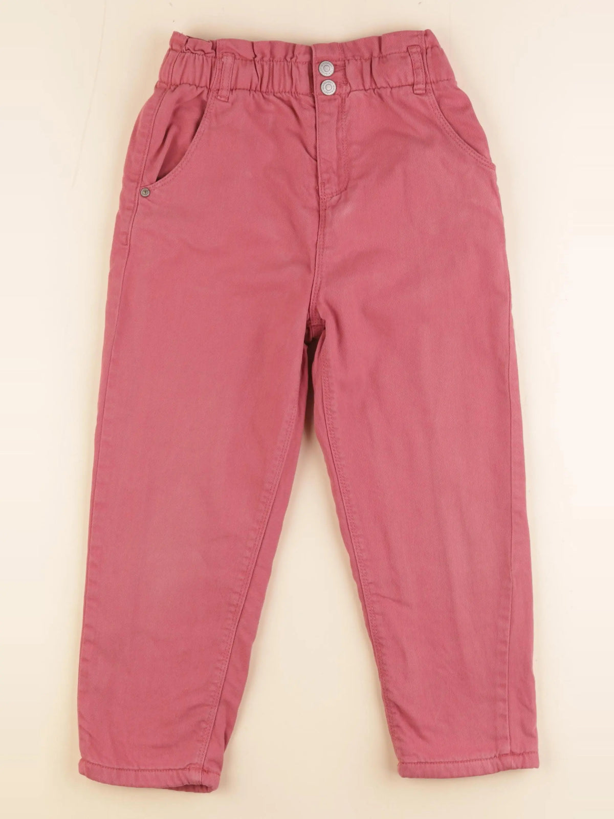 Vertbaudet - pantalon doublé rose - 7 ans