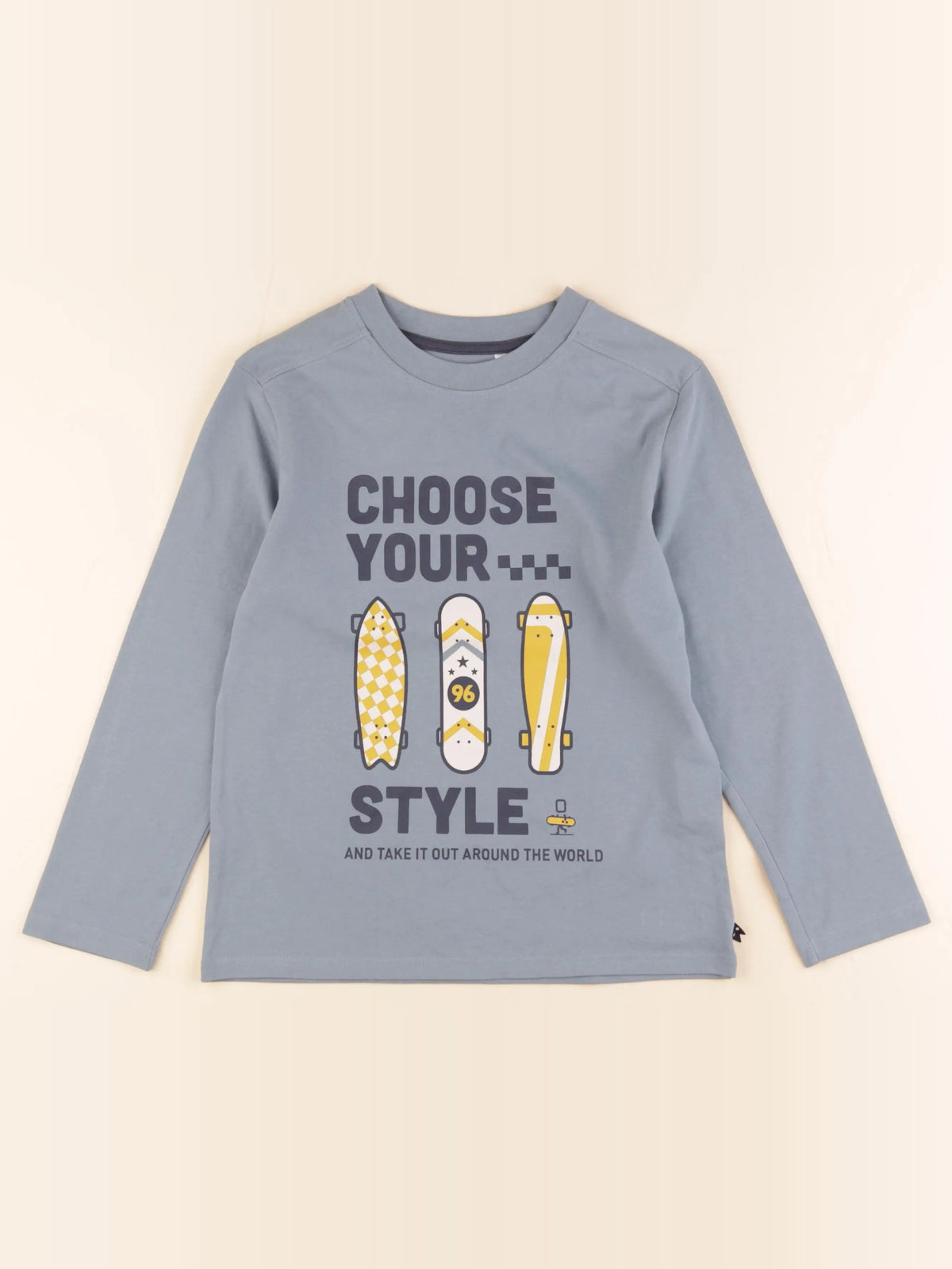 Okaidi - tee-shirt bleu - 8 ans