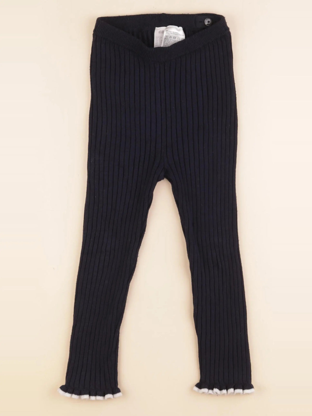 H&M - legging bleu - 3/4 ans