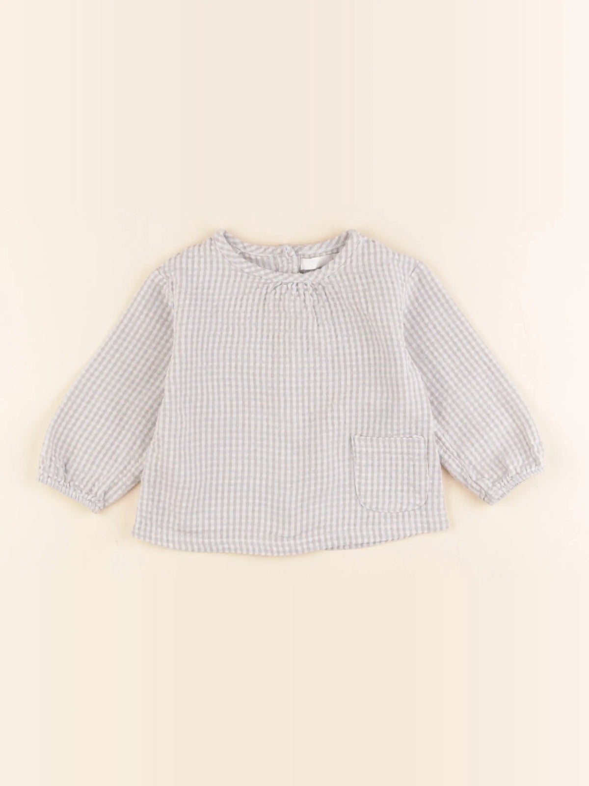 Zara - blouse bleu - 3/6 mois