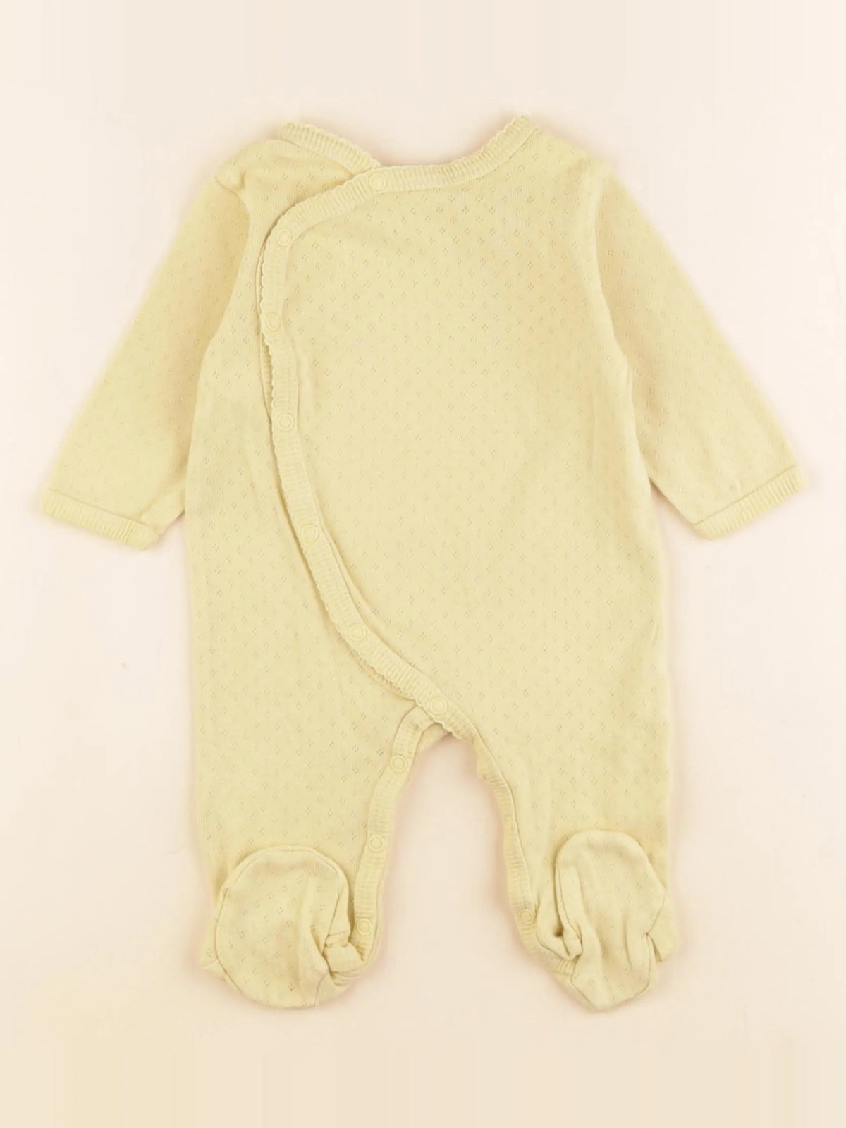 Jolie Saison - pyjama coton jaune - 3/6 mois