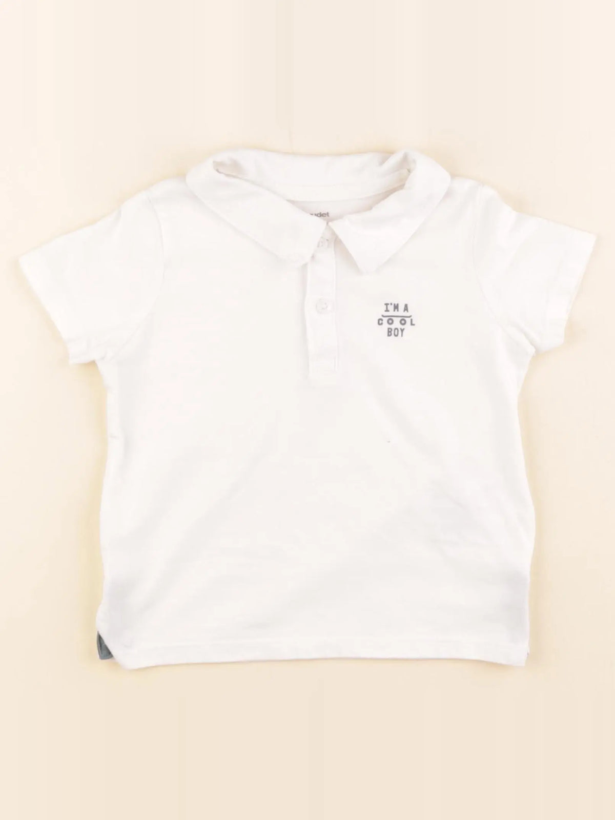 Vertbaudet - polo blanc - 2 ans