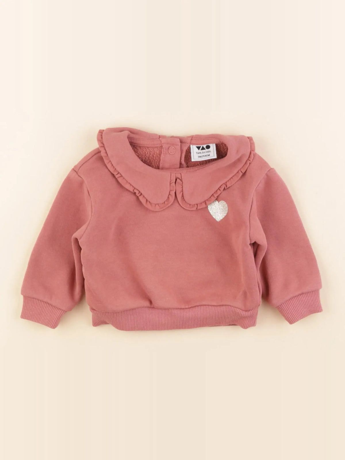 Tape à l'oeil - sweat rose - 3 mois
