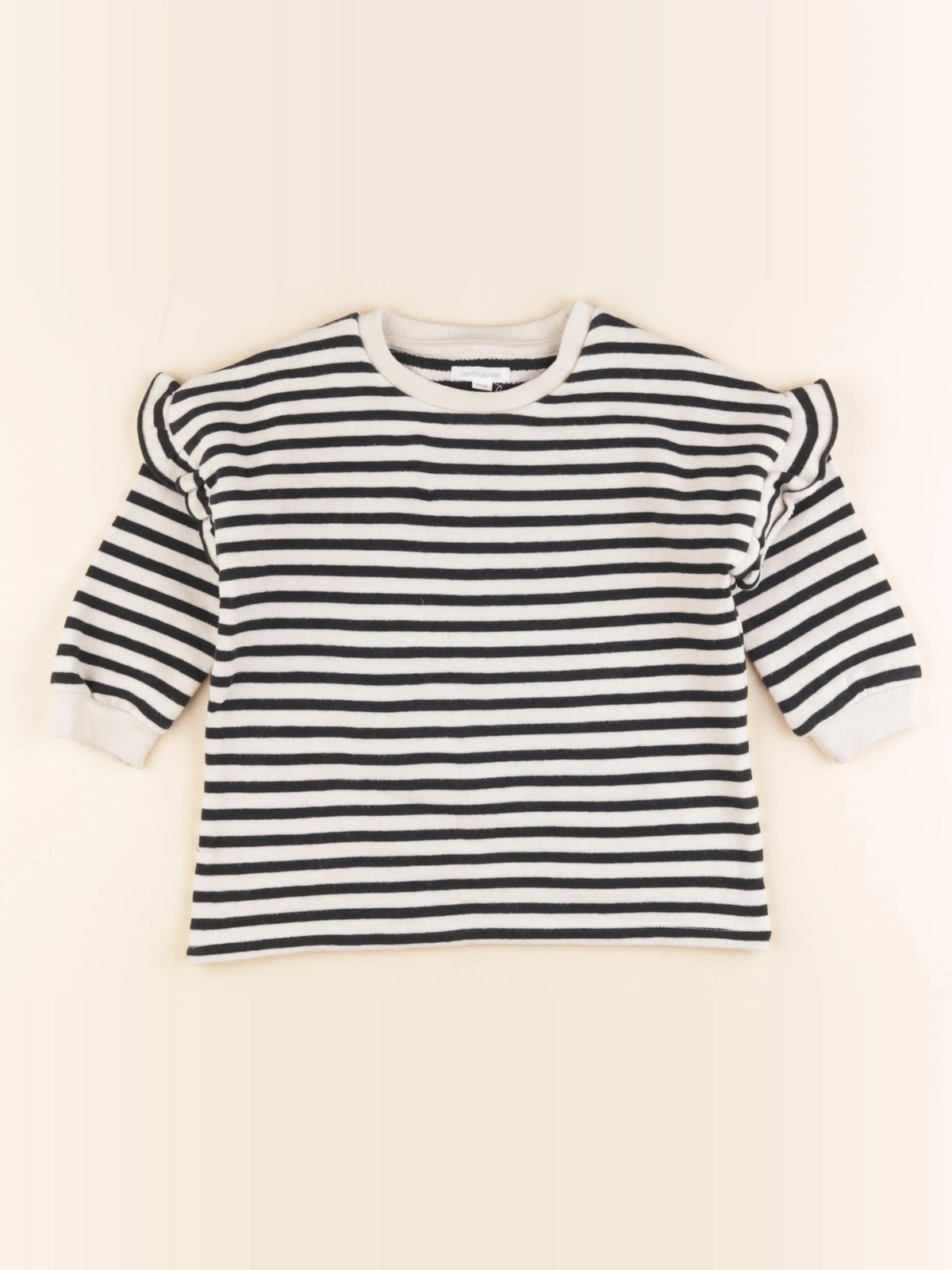 Vertbaudet - sweat bleu, blanc - 2 ans