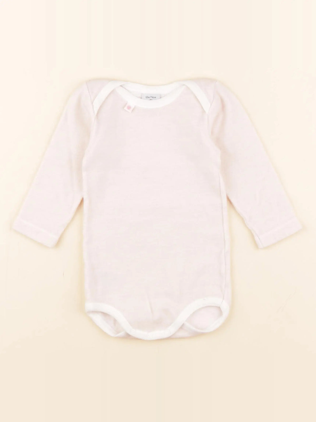 Petit Bateau - body rose - 12 mois