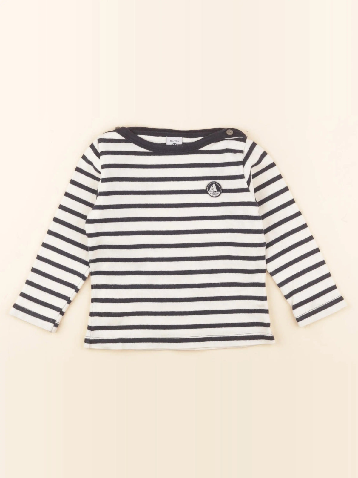 Petit Bateau - tee-shirt blanc - 36 mois