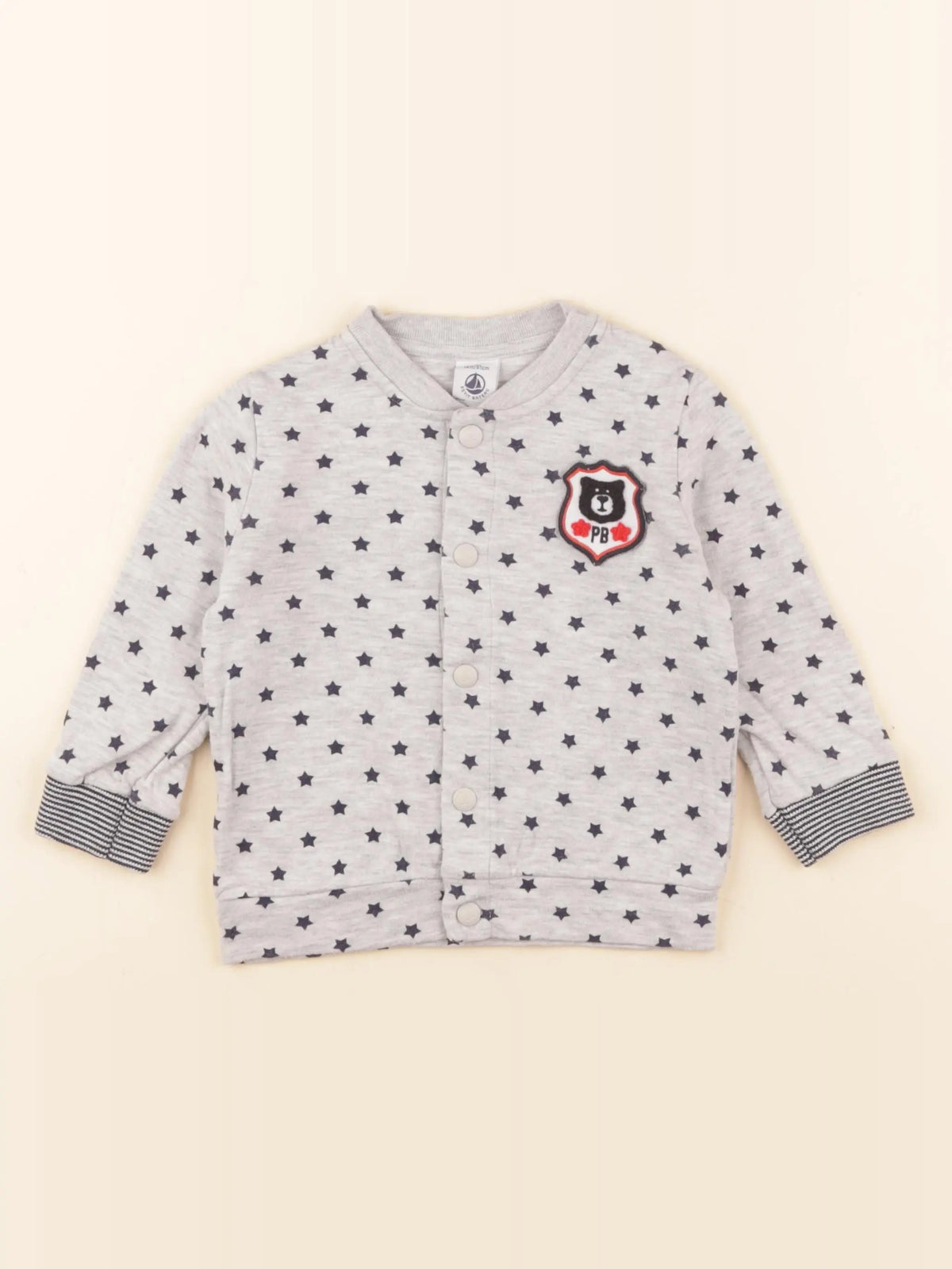 Petit Bateau - sweat gris - 18 mois