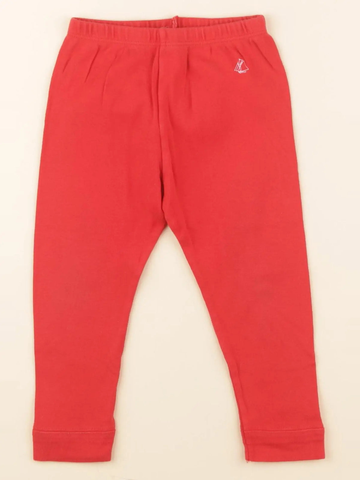 Petit Bateau - legging rouge - 24 mois
