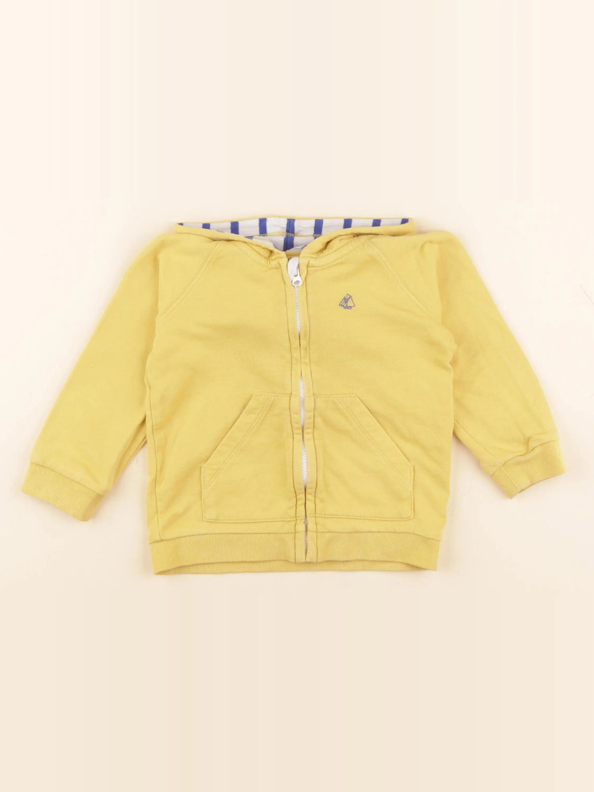Petit Bateau - sweat jaune - 18 mois