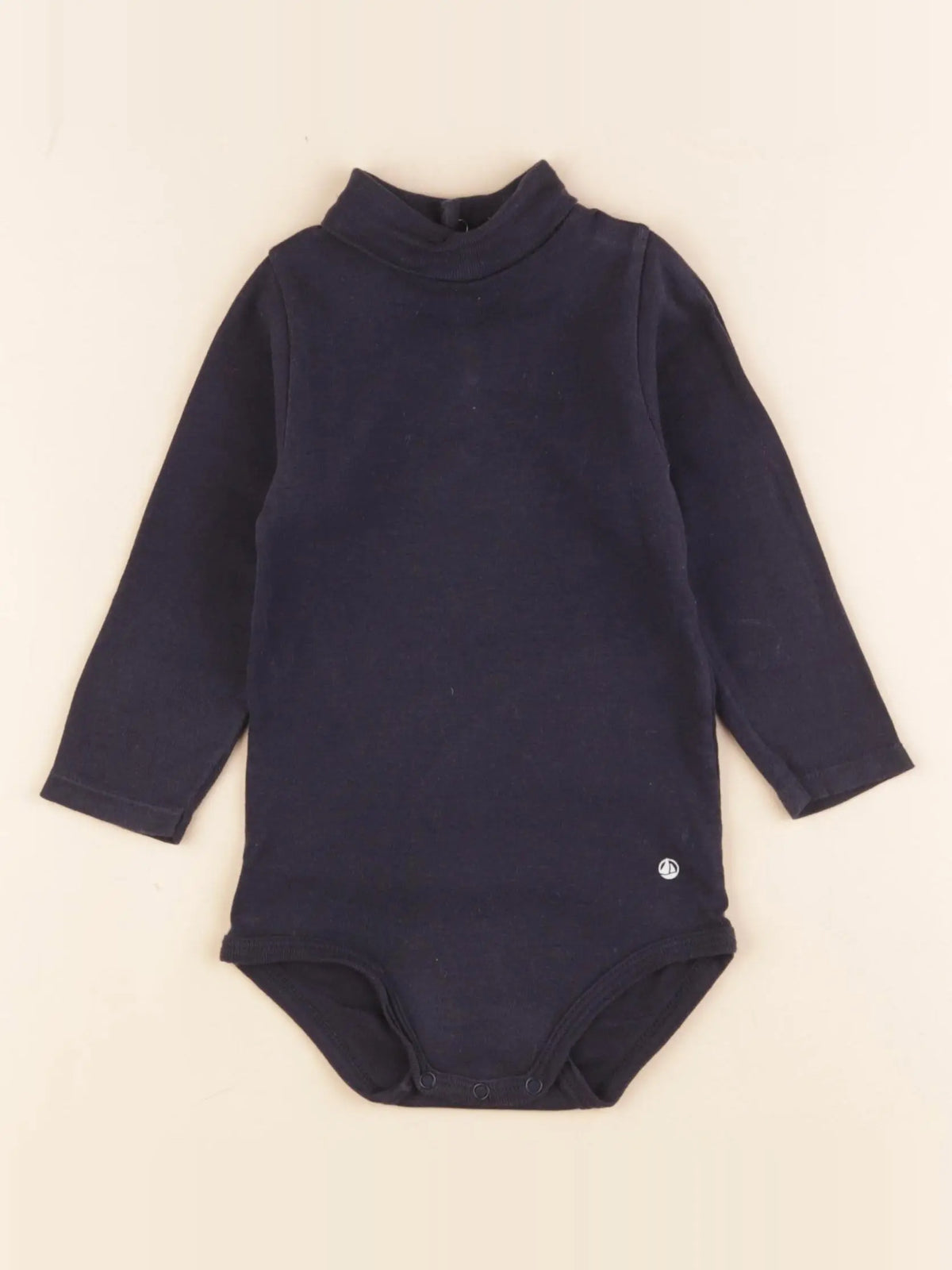 Petit Bateau - body à col bleu - 12 mois