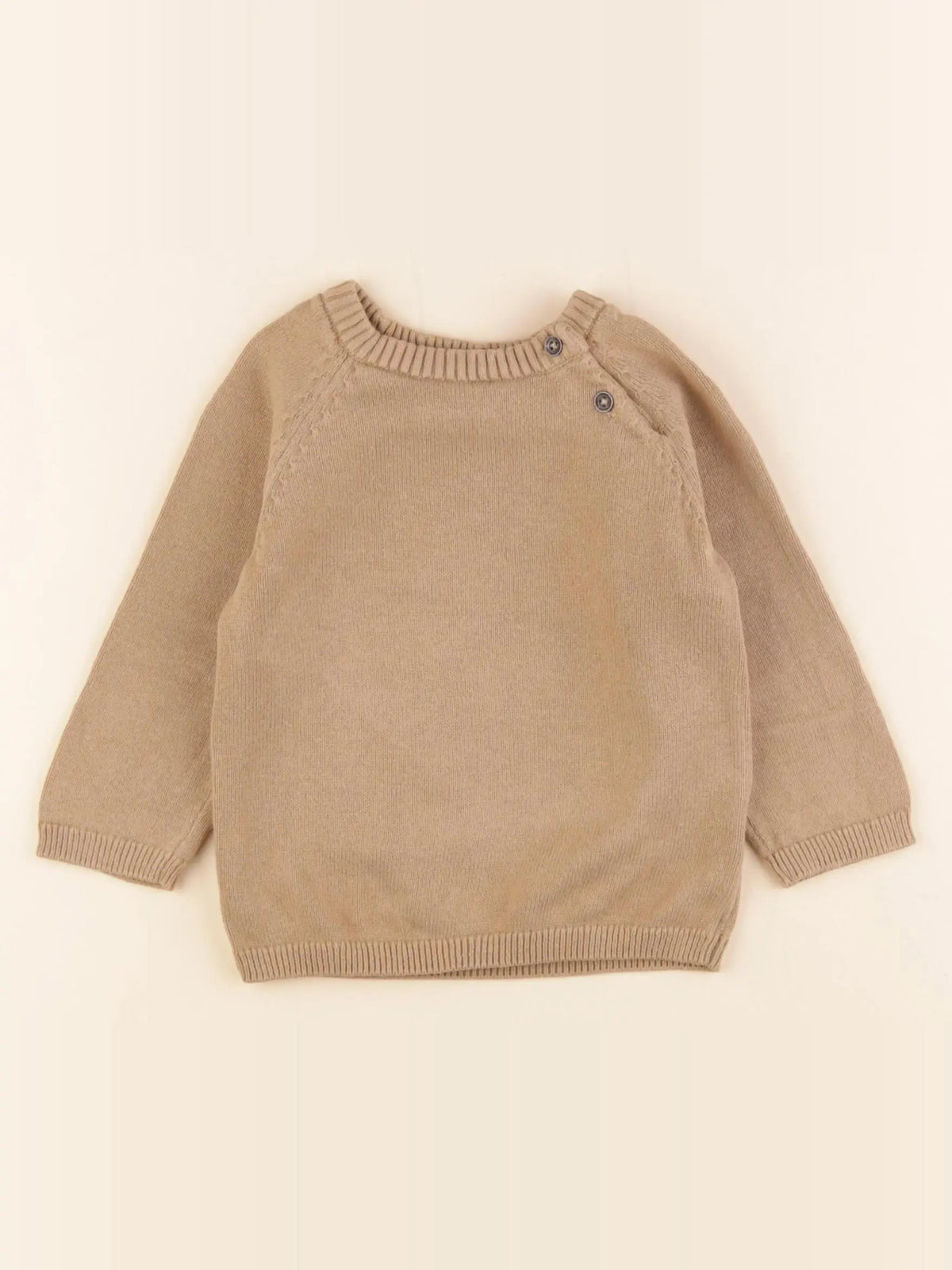 H&M - pull marron - 6/9 mois