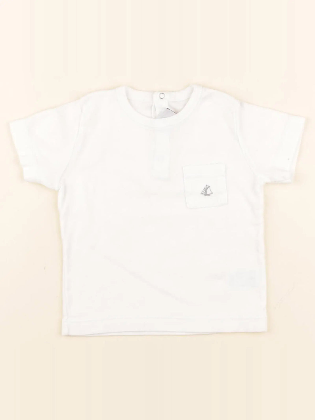 Petit Bateau - tee-shirt blanc - 18 mois