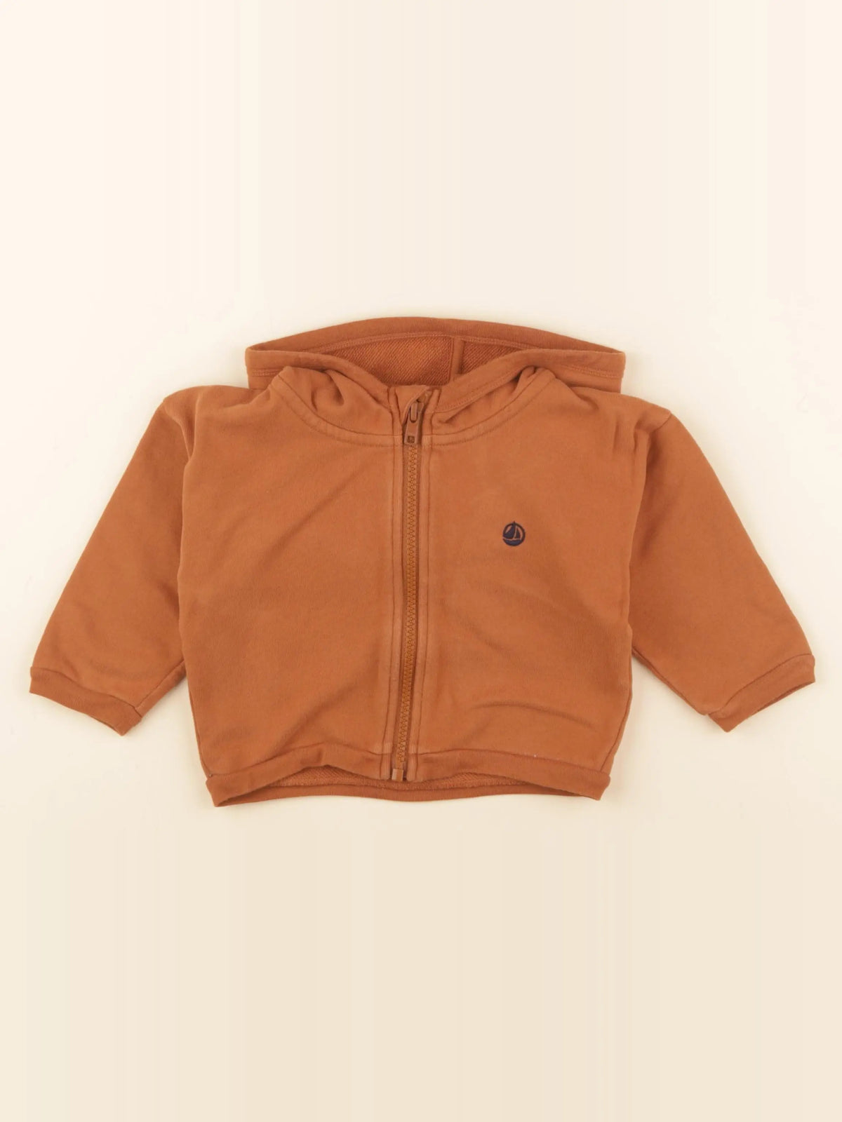 Petit Bateau - sweat marron - 18 mois