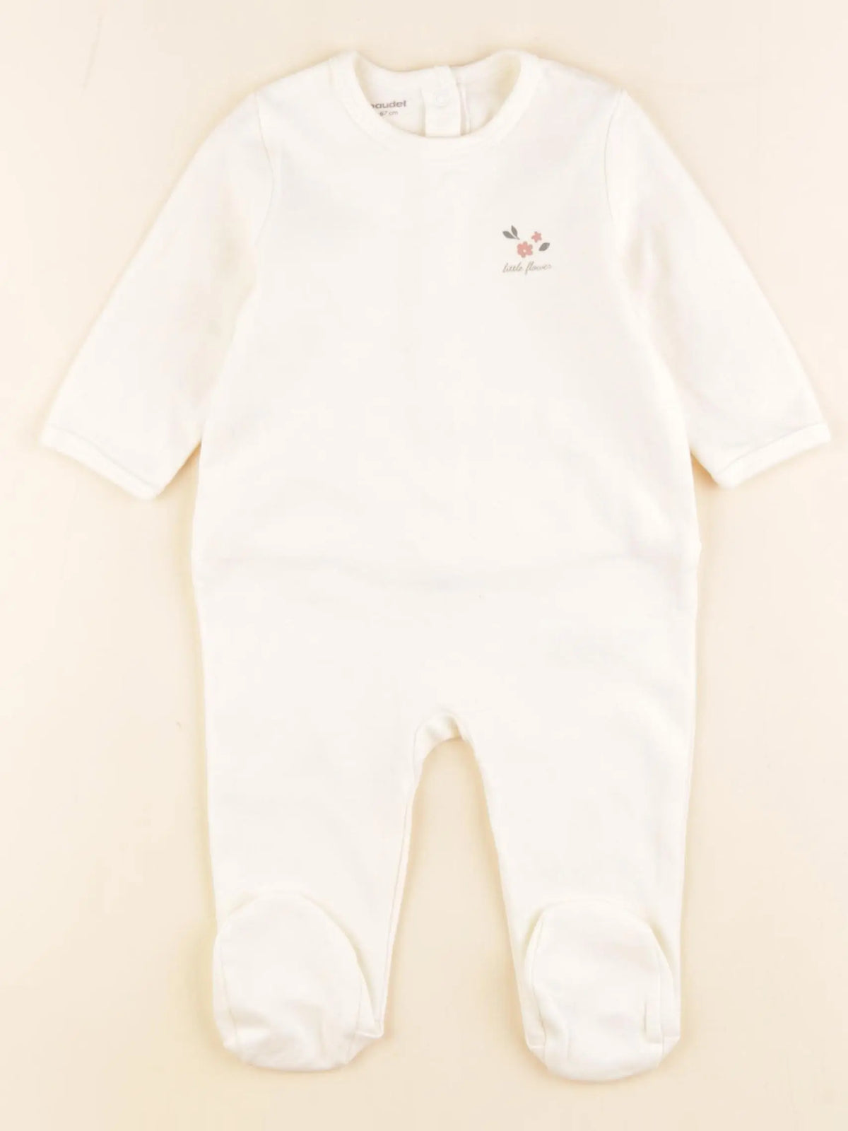 Vertbaudet - pyjama coton blanc - 6 mois