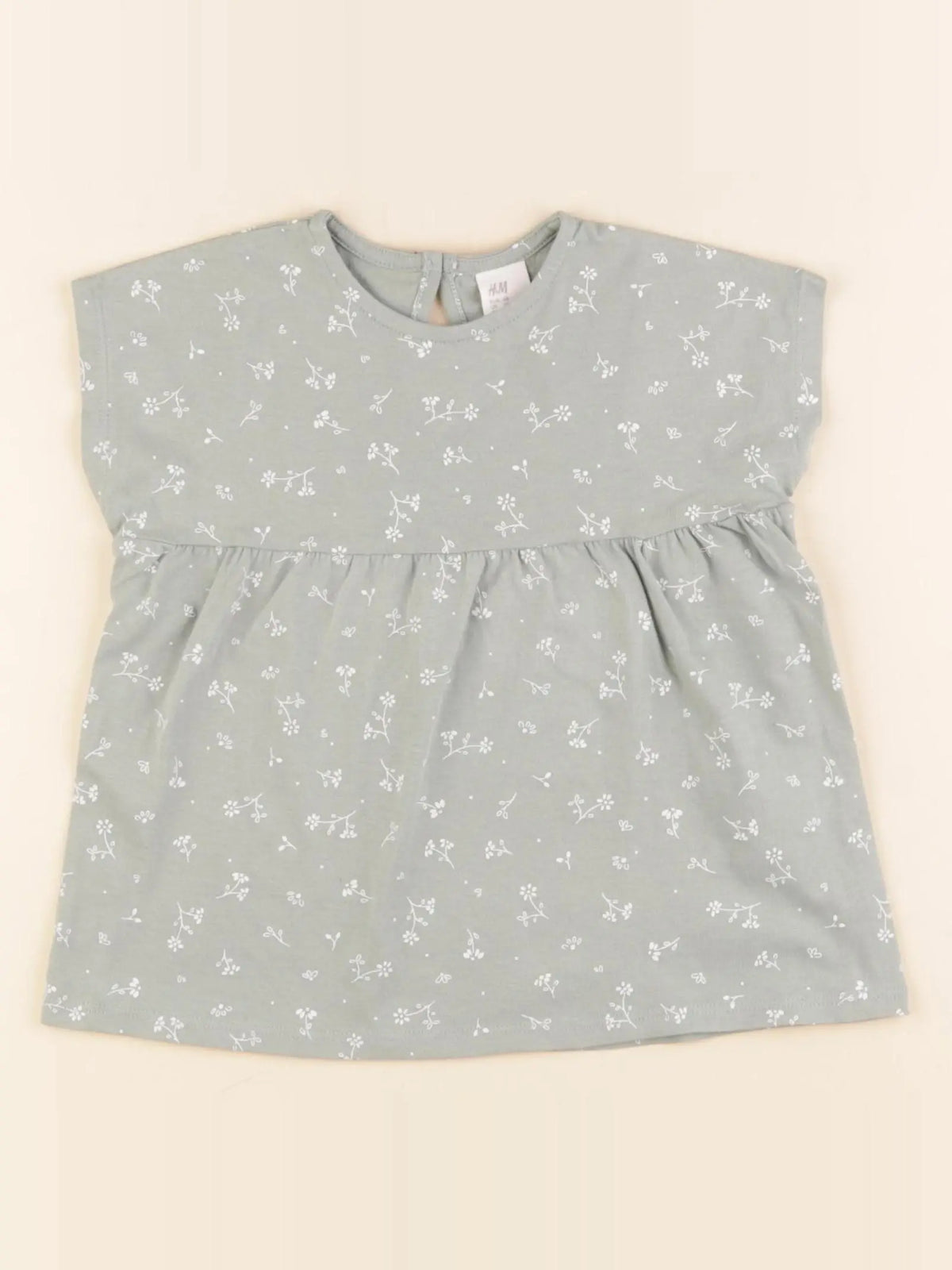 H&M - tee-shirt vert - 4/6 mois