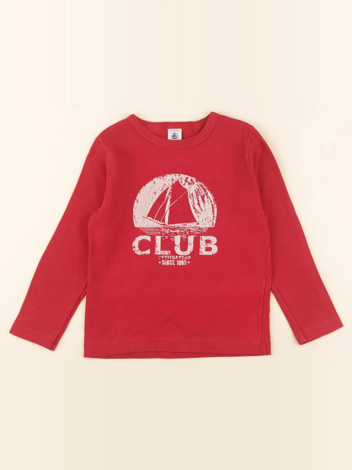 Petit Bateau - tee-shirt rouge - 5 ans