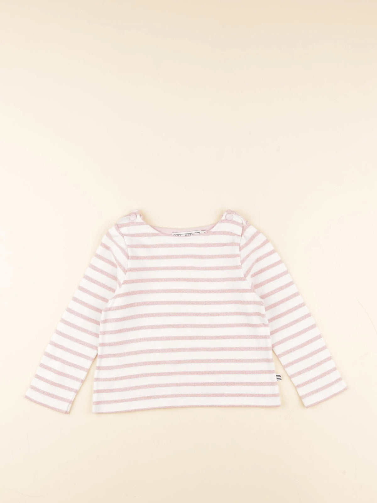 Petit Bateau - sweat blanc, or - 4 ans