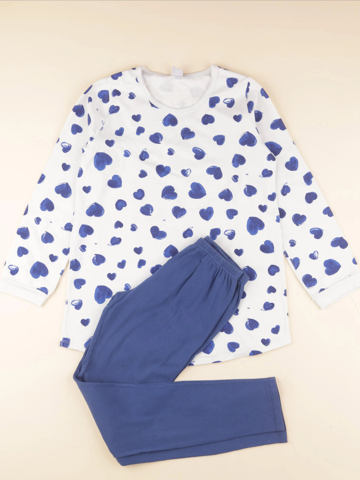 Petit Bateau - pyjama coton bleu, blanc - 12 ans