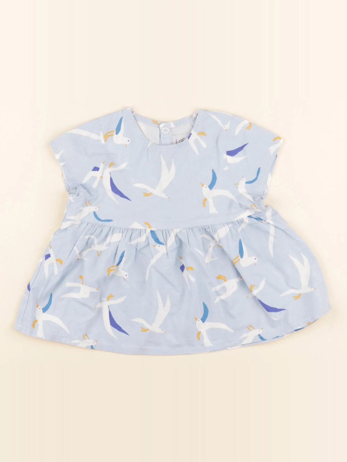 Petit Bateau - blouse bleu - 18 mois