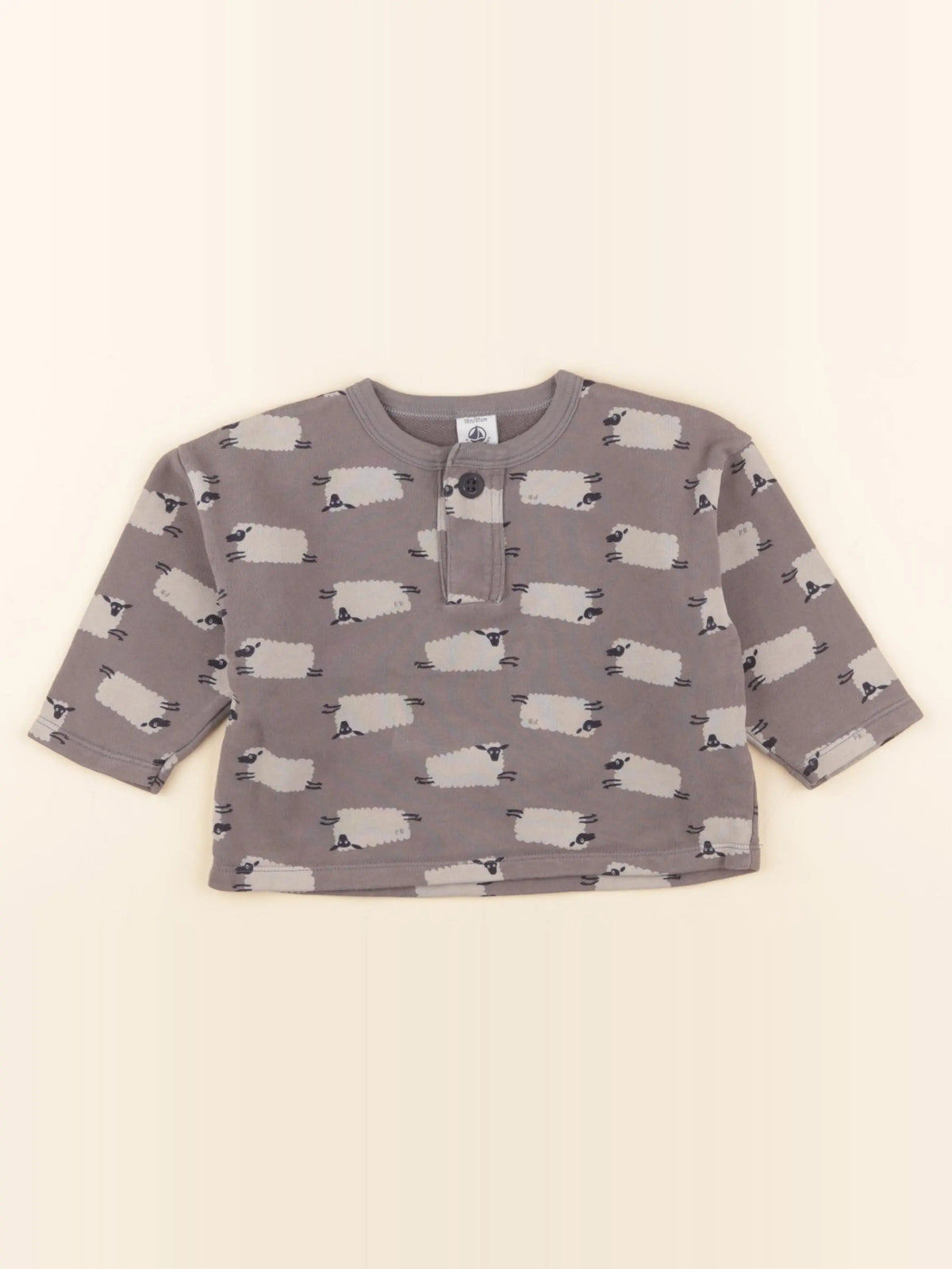 Petit Bateau - sweat gris - 18 mois