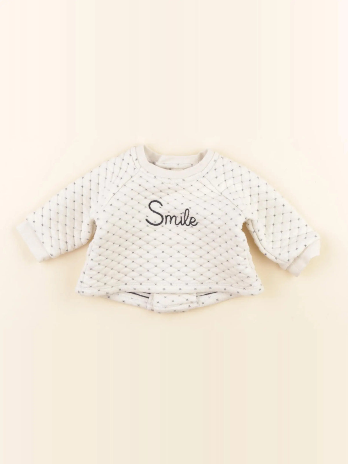 Boutchou - sweat beige, bleu - 3 mois