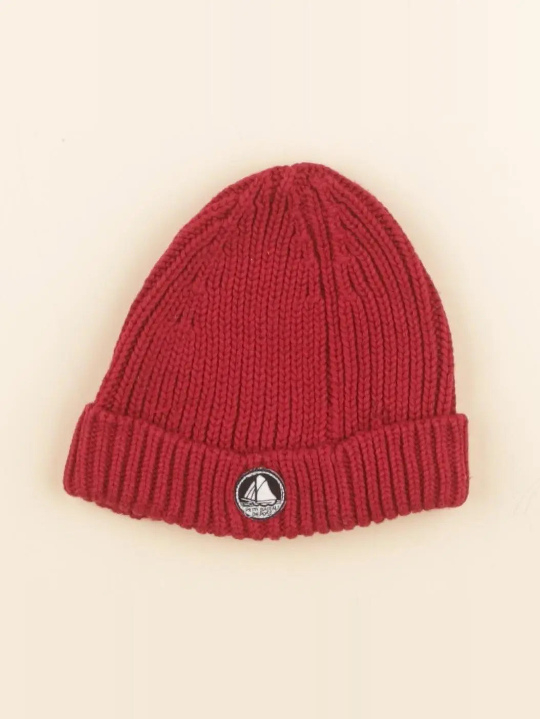 Petit Bateau - bonnet rouge - 6/12 mois